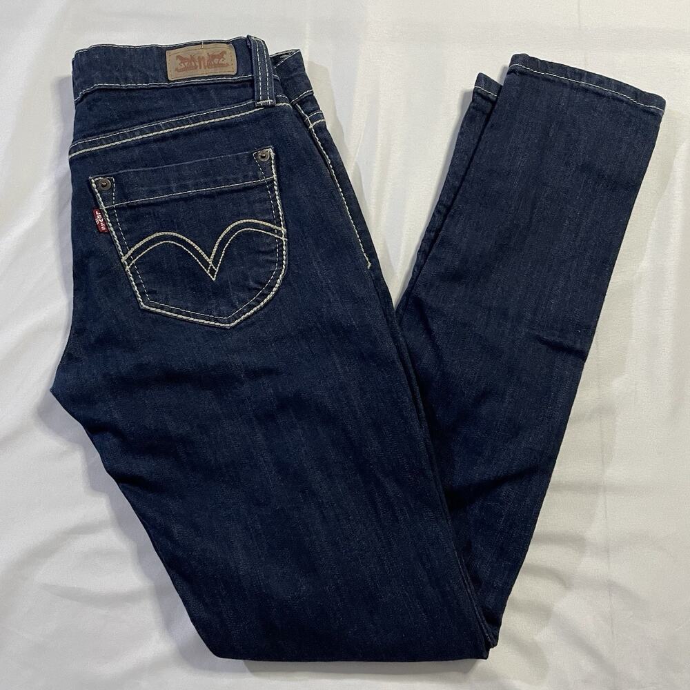 Levi's 524 Too Superlow Skinny Jeans Women’s 7M 29x31 Low Rise Blue Y2K